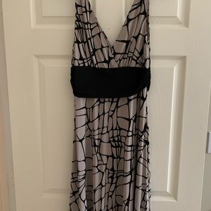 Maggy L cocktail dress. Size 12, beige and black